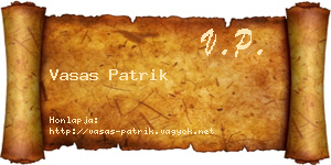 Vasas Patrik névjegykártya